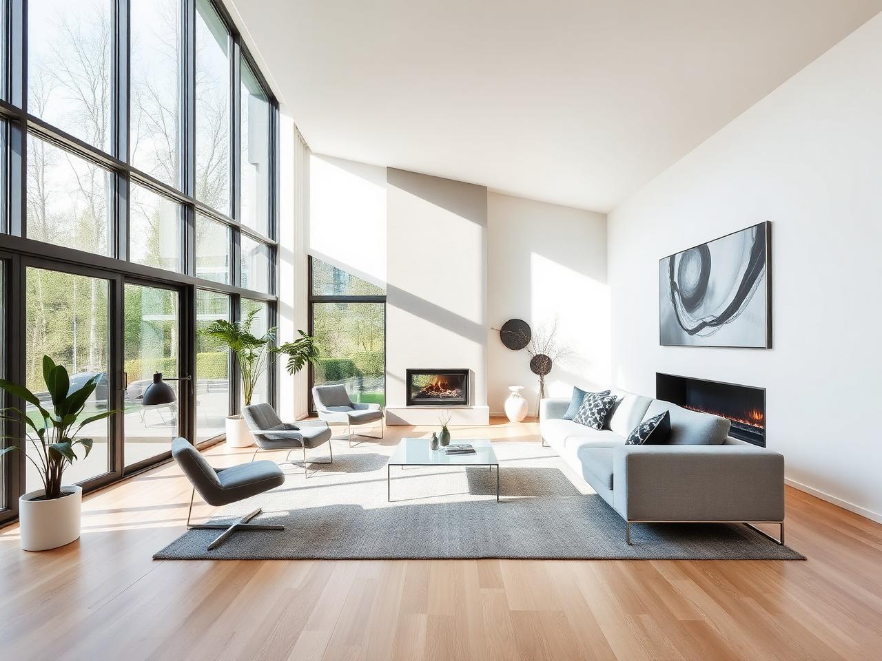 Modernes Wohnzimmer nach Renovierung